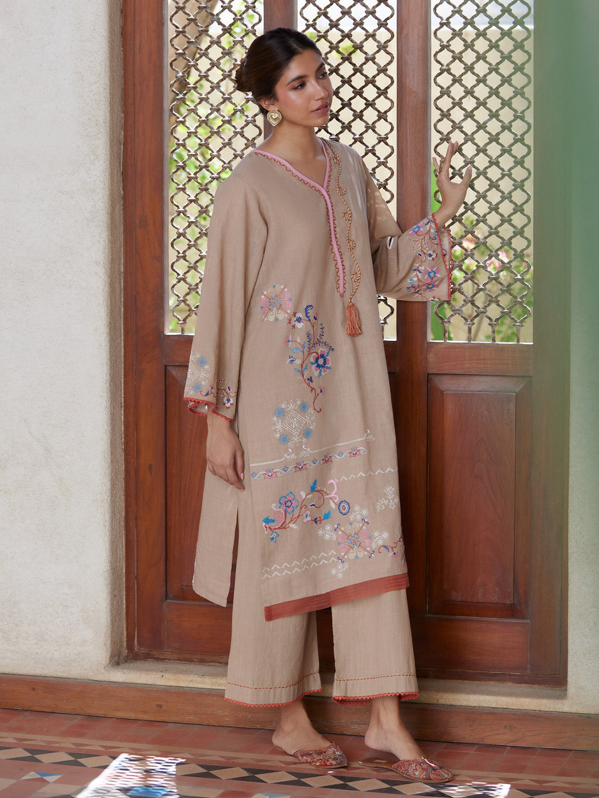 Embroidered Co-ord Set