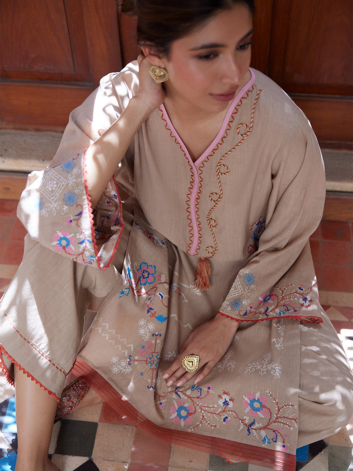 Embroidered Co-ord Set