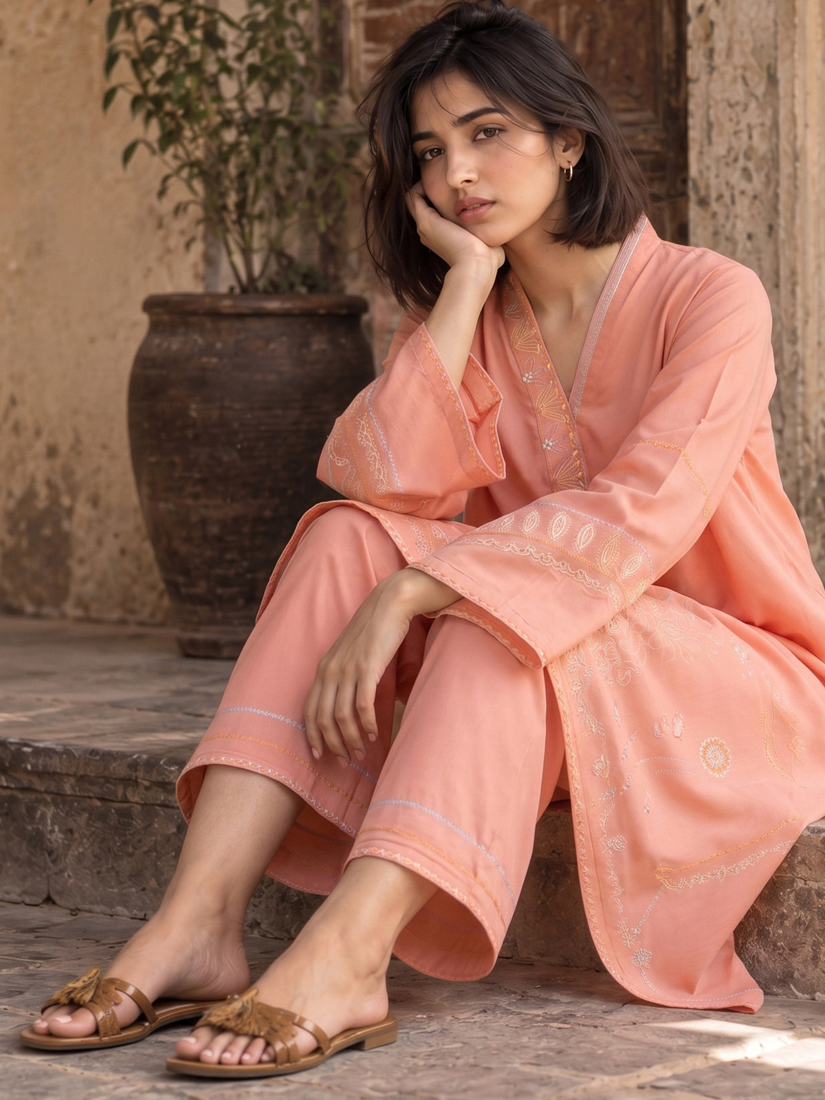 Embroidered Co-ord Set