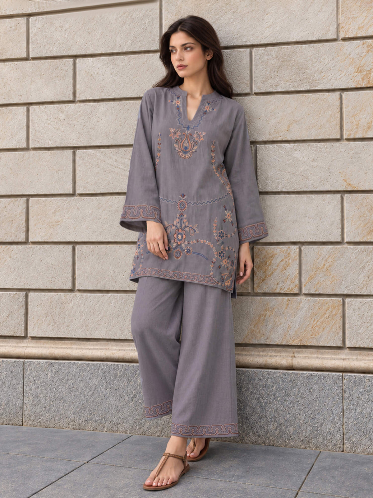 Embroidered Co-ord Set