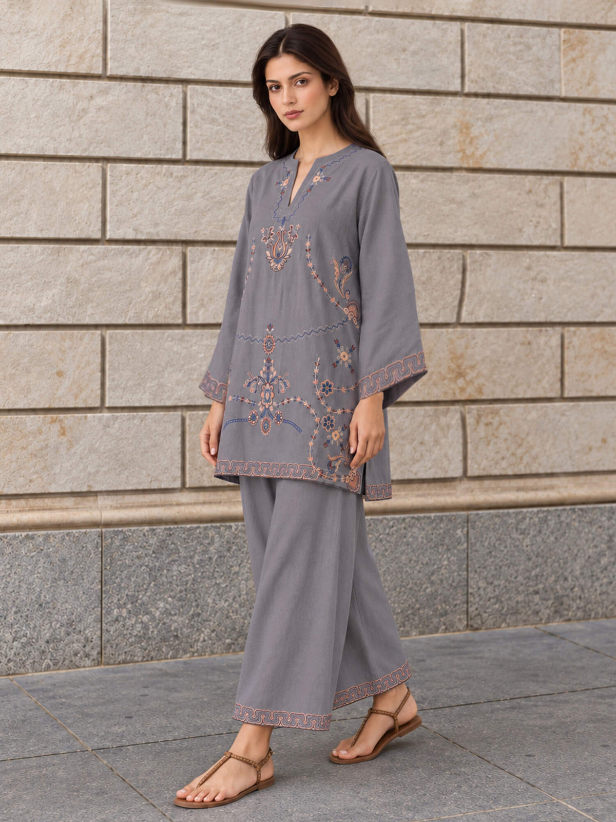 Embroidered Co-ord Set