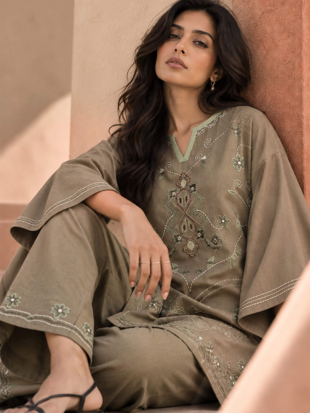 Embroidered Co-ord Set