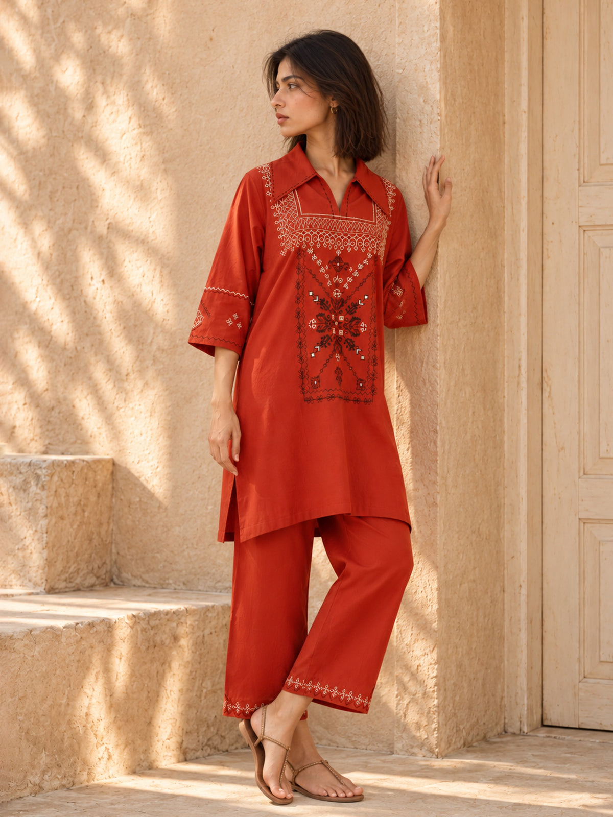Embroidered Co-ord Set