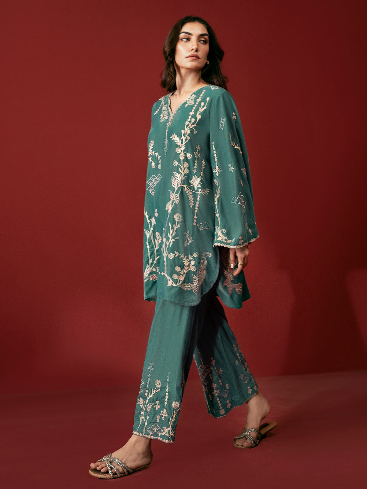 Embroidered Co-ord Set