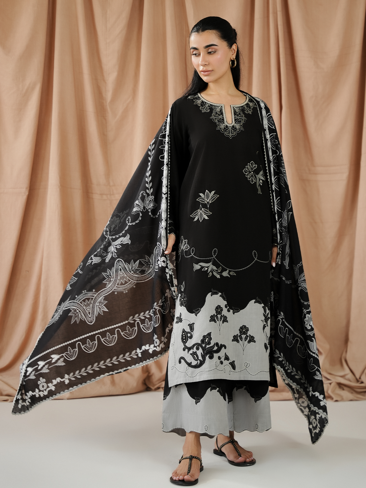 3-Piece Embroidered Suit
