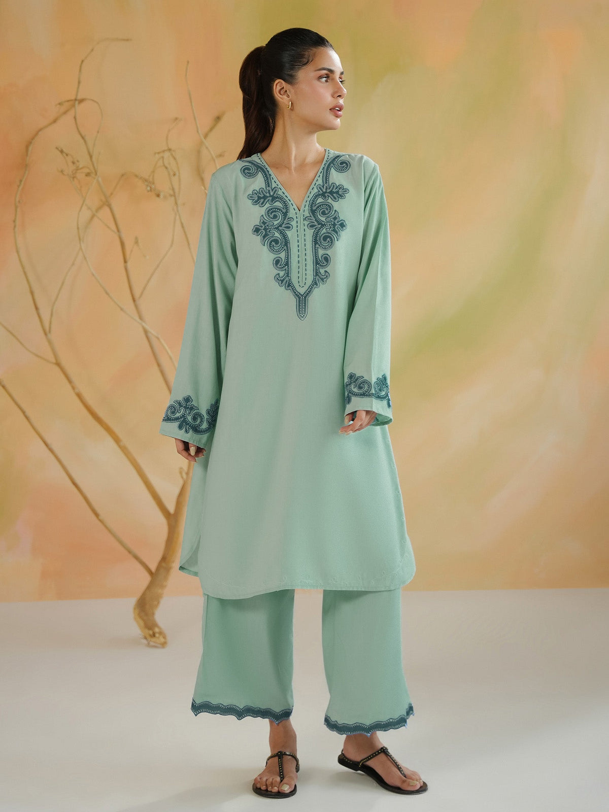 Embroidered Co-ord Set