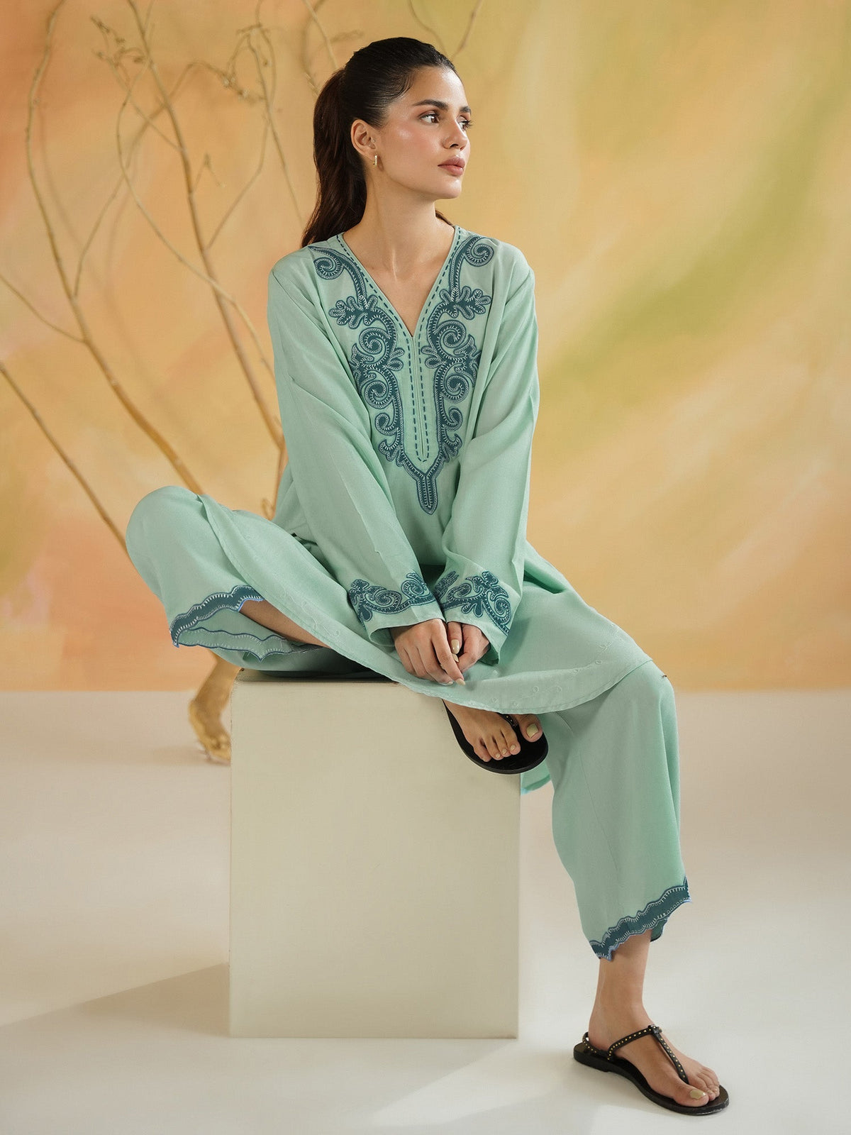 Embroidered Co-ord Set