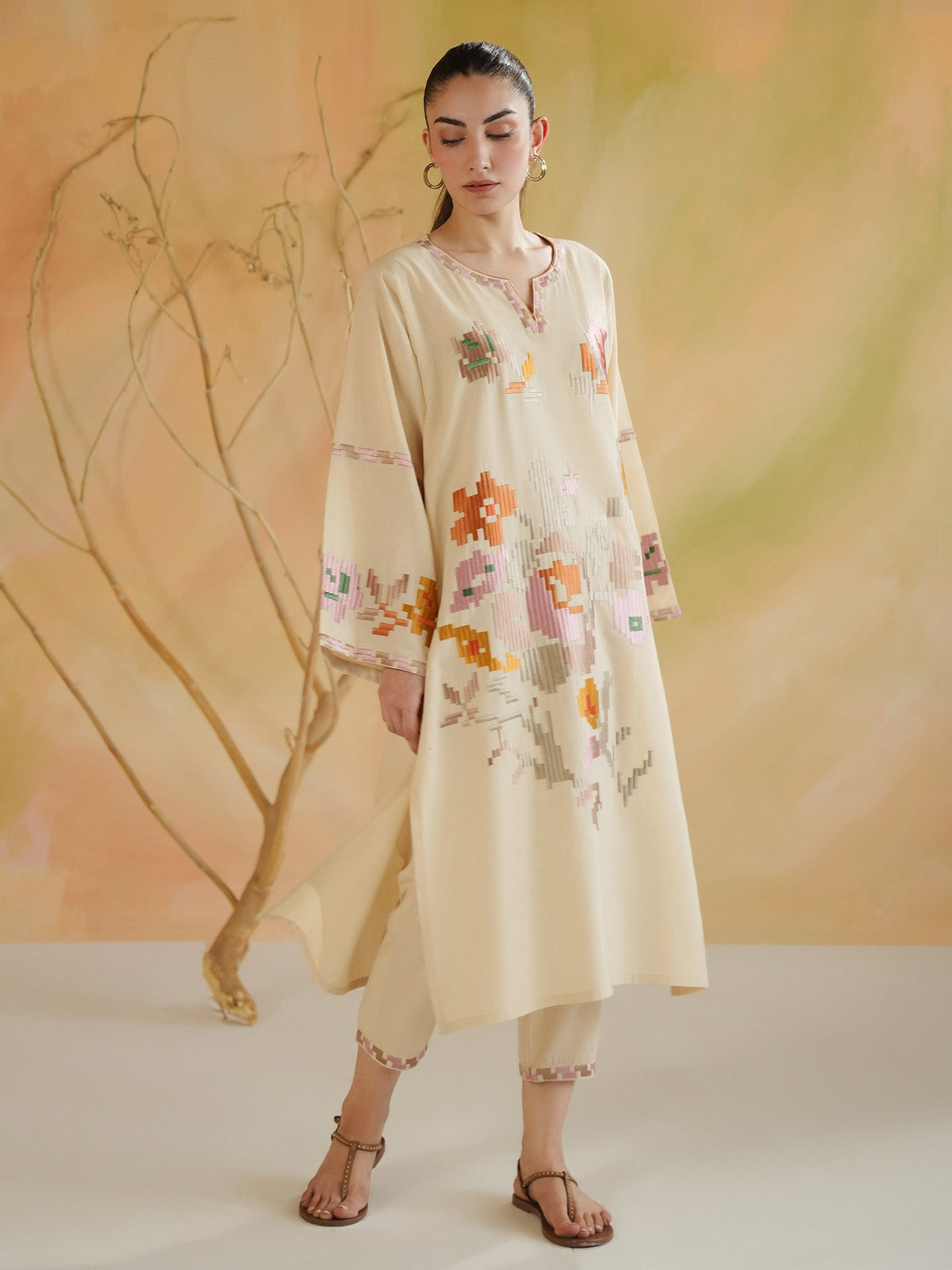 Embroidered Co-ord Set
