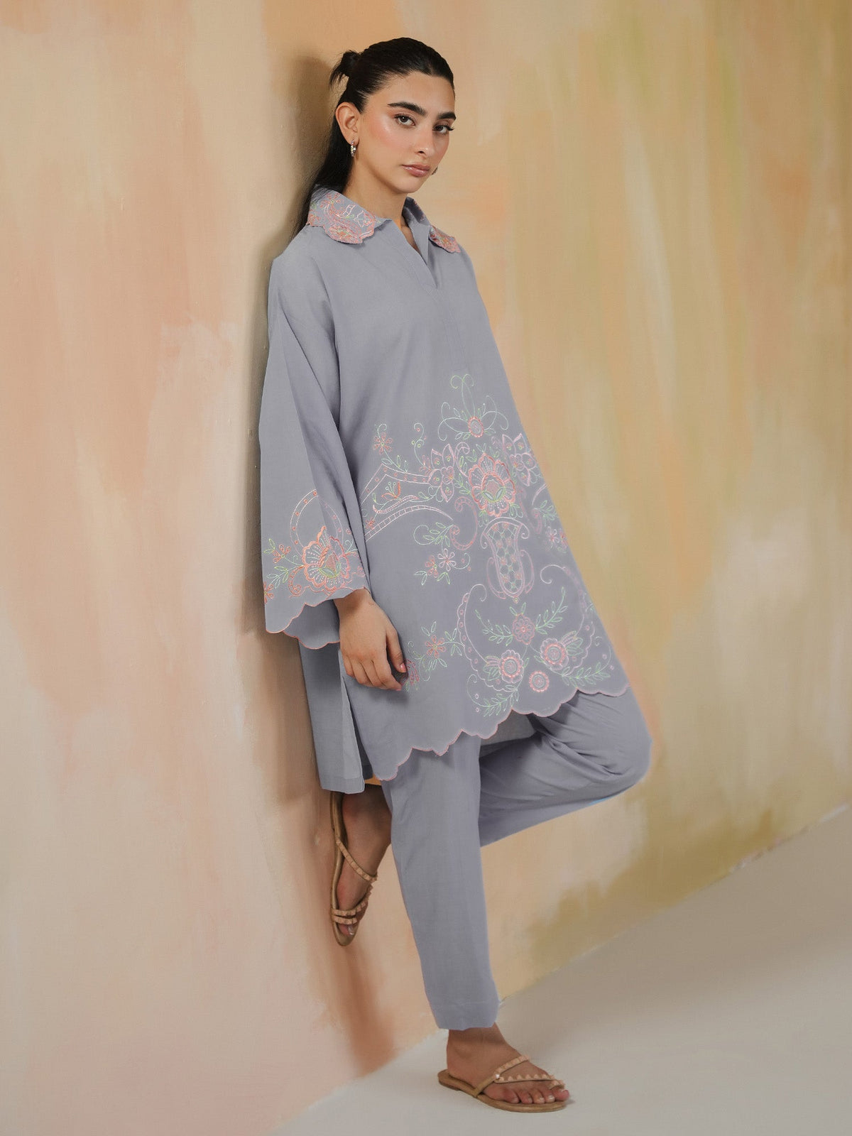 Embroidered Co-ord Set