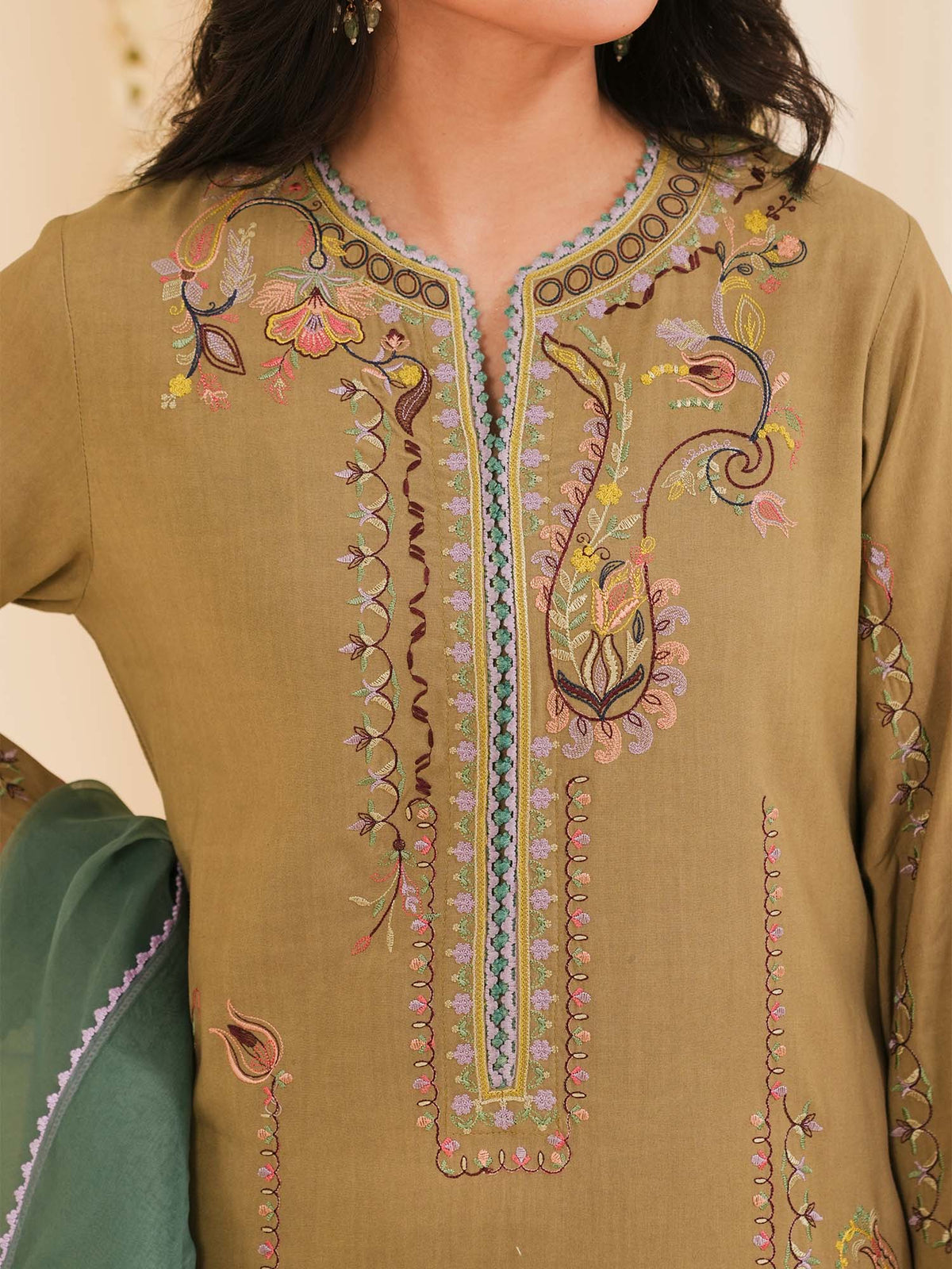 3-Piece Embroidered Suit