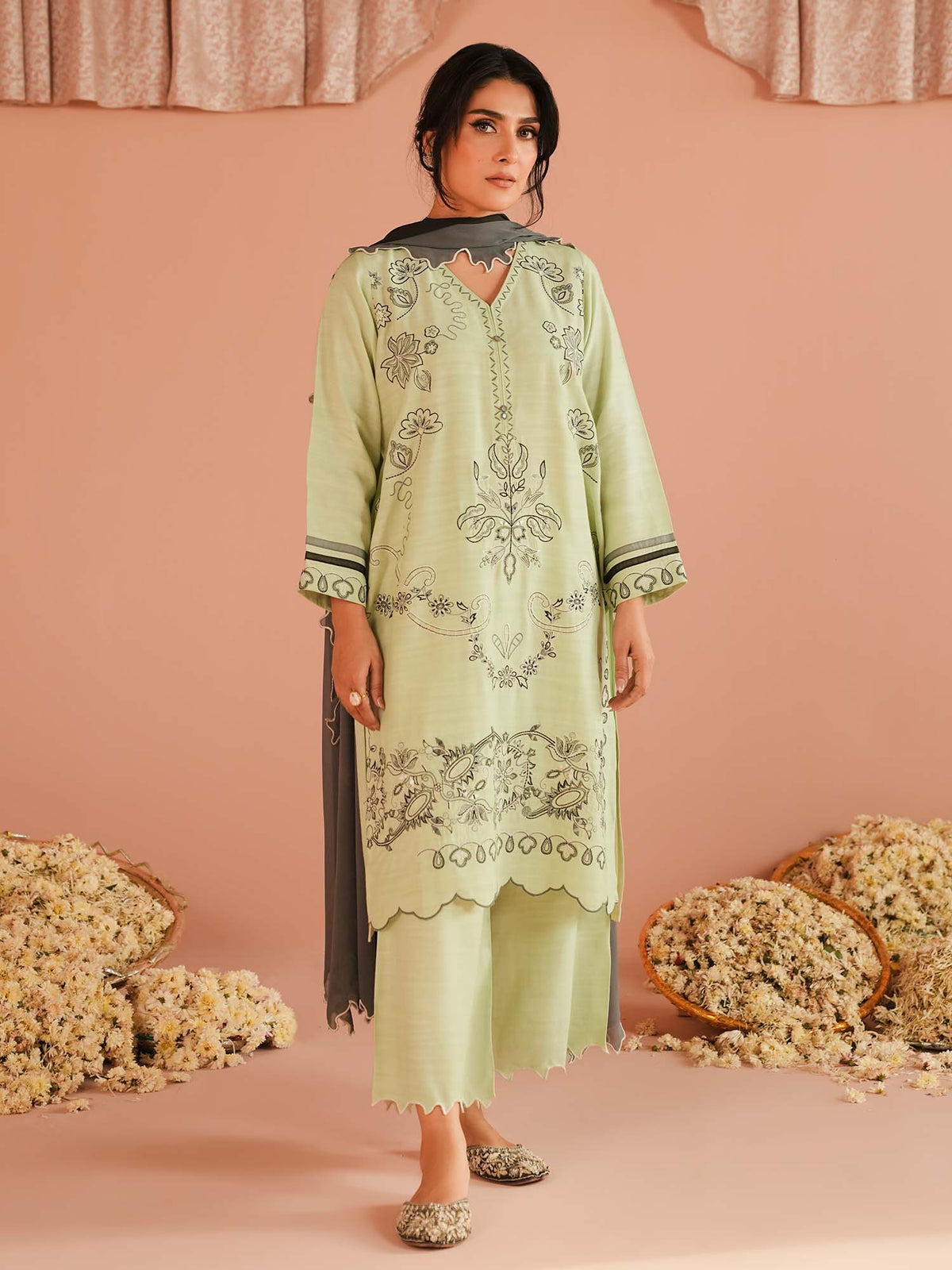 3-Piece Embroidered Suit